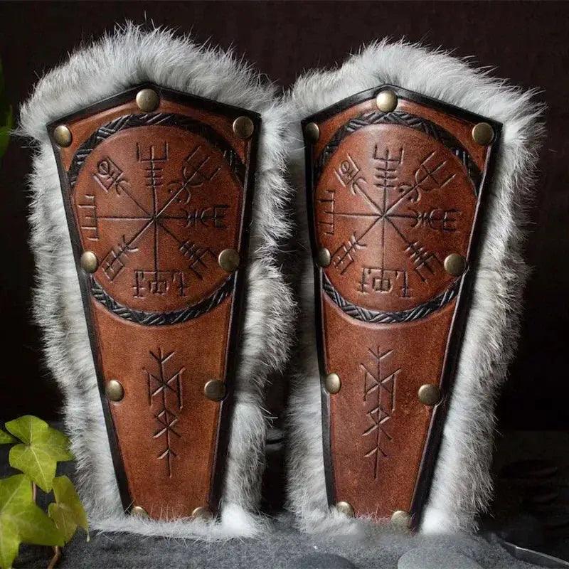  Viking Style Arm Gauntlets Faux Leather Bracer For Larp -  ToylandEU™