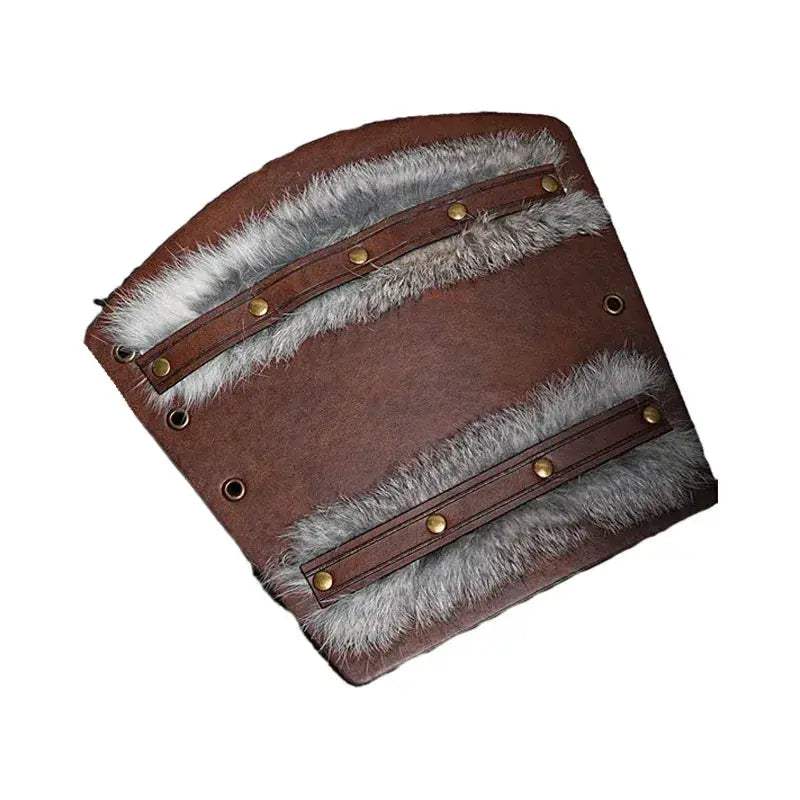 Viking Style Arm Gauntlets Faux Leather Bracer For Larp - ToylandEU