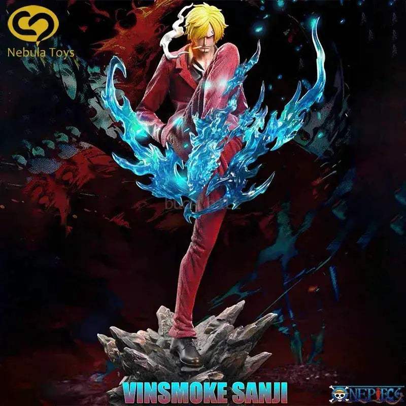 Vinsmoke Sanji Ifrit Jambe Anime Figure, One Piece Action Figurines Diable Jambe Black Foot 28 CM - ToylandEU
