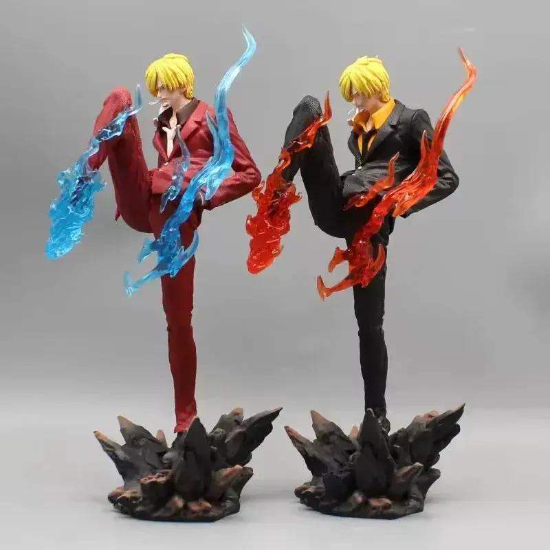 Vinsmoke Sanji Ifrit Jambe Anime Figure, One Piece Action Figurines Diable Jambe Black Foot 28 CM - ToylandEU