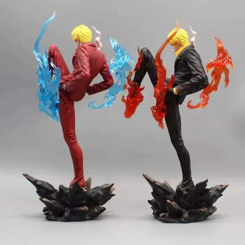 Vinsmoke Sanji Ifrit Jambe Anime Figure, One Piece Action Figurines Diable Jambe Black Foot 28 CM - ToylandEU