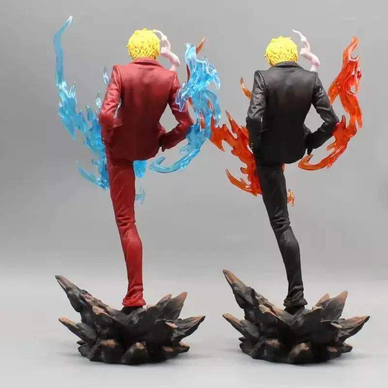 Vinsmoke Sanji Ifrit Jambe Anime Figure, One Piece Action Figurines Diable Jambe Black Foot 28 CM - ToylandEU