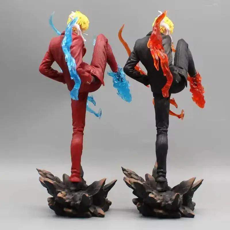 Vinsmoke Sanji Ifrit Jambe Anime Figure, One Piece Action Figurines Diable Jambe Black Foot 28 CM - ToylandEU