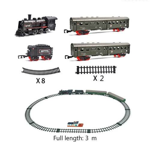 Vintage Electric Smoke Steam Train Toy with Realistic Track Experience - ToylandEU