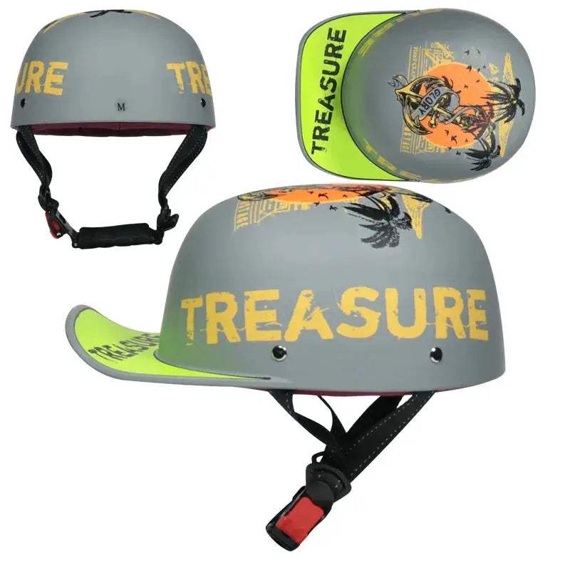 Vintage Half Face Motorcycle Helmet Dot Certified Unisex - ToylandEU