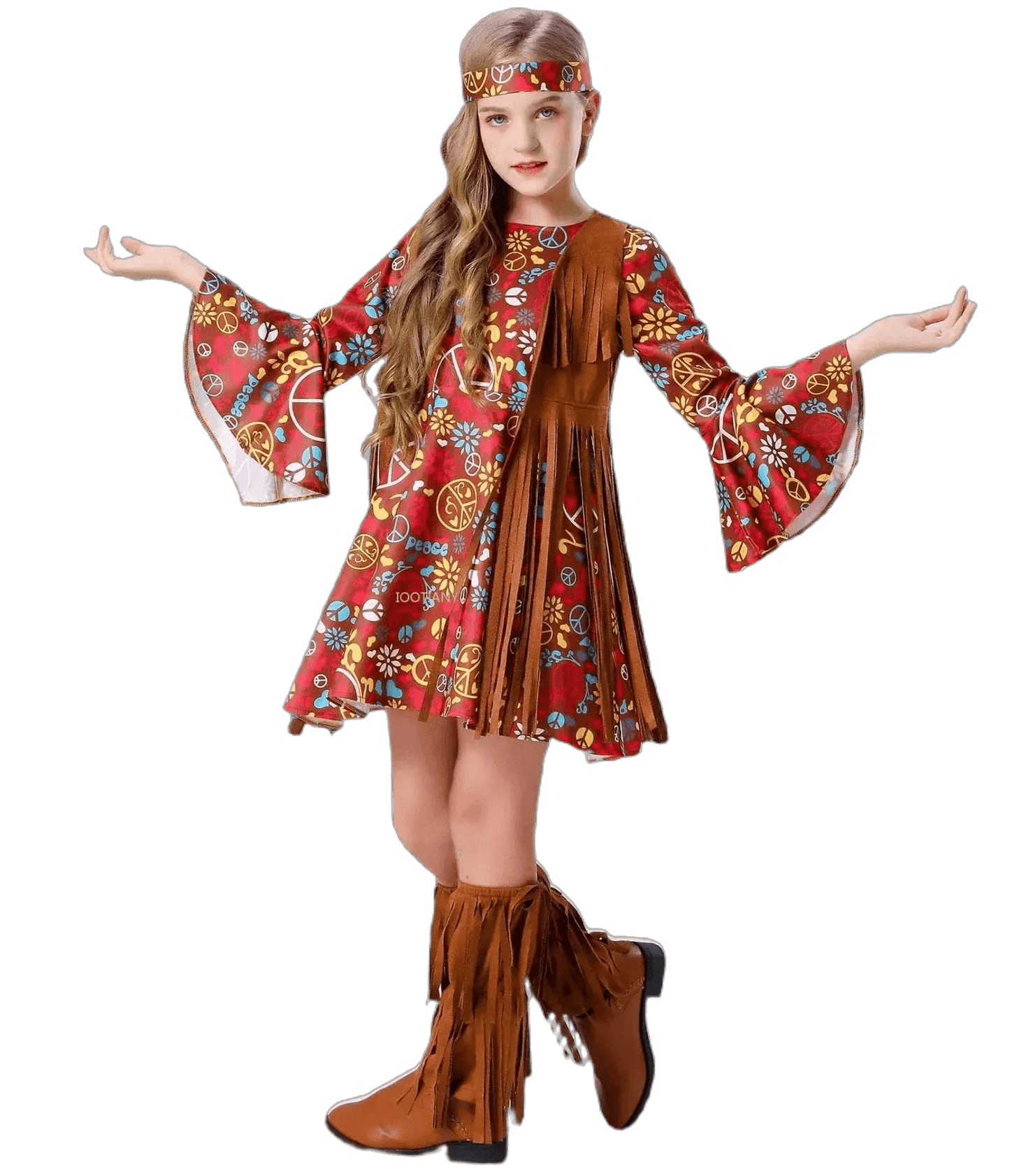  Vintage-Inspired Kids' Hippie Costume Set - Perfect for Halloween, Festivals & Fancy Dress Parties -  ToylandEU™