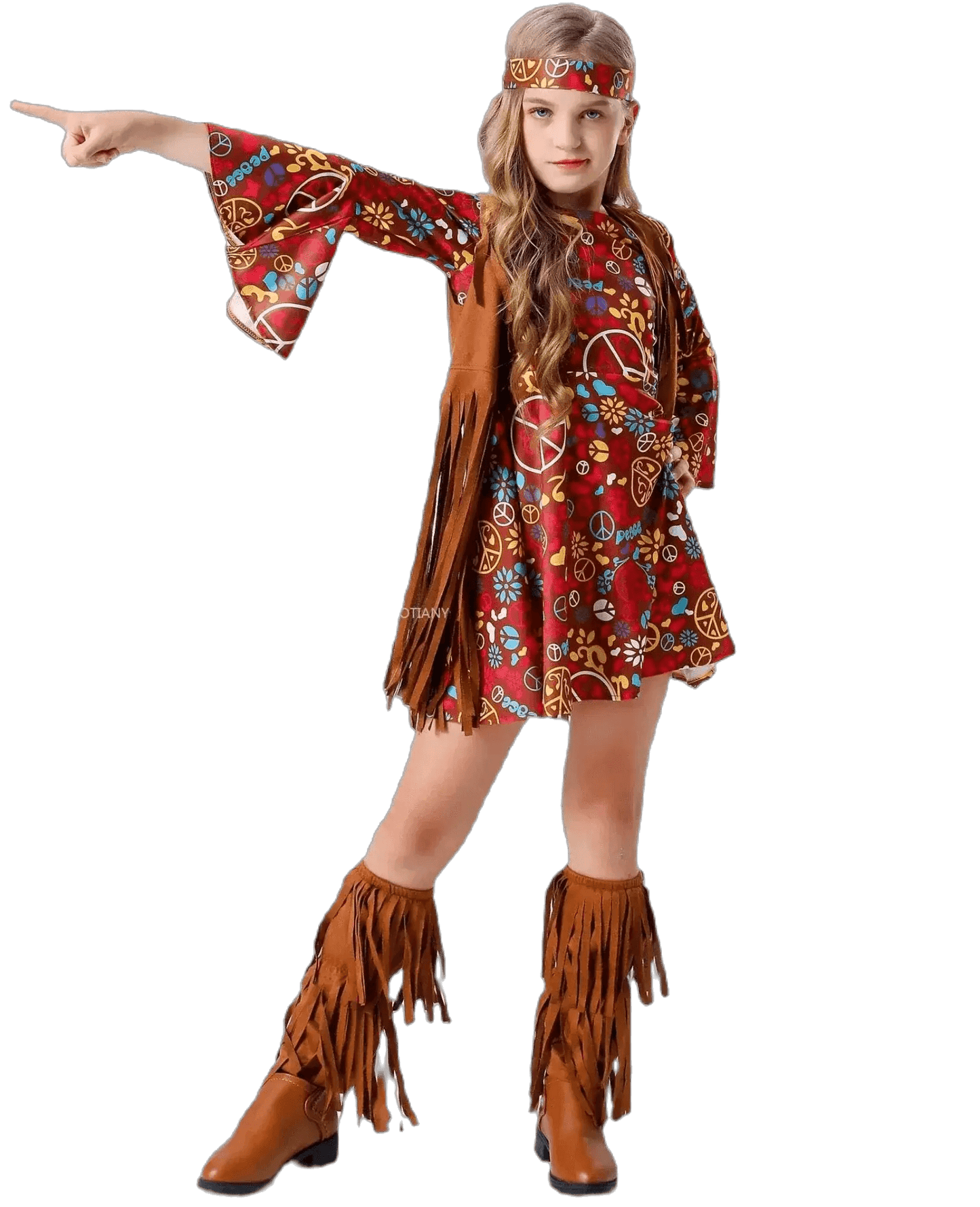  Vintage-Inspired Kids' Hippie Costume Set - Perfect for Halloween, Festivals & Fancy Dress Parties -  ToylandEU™