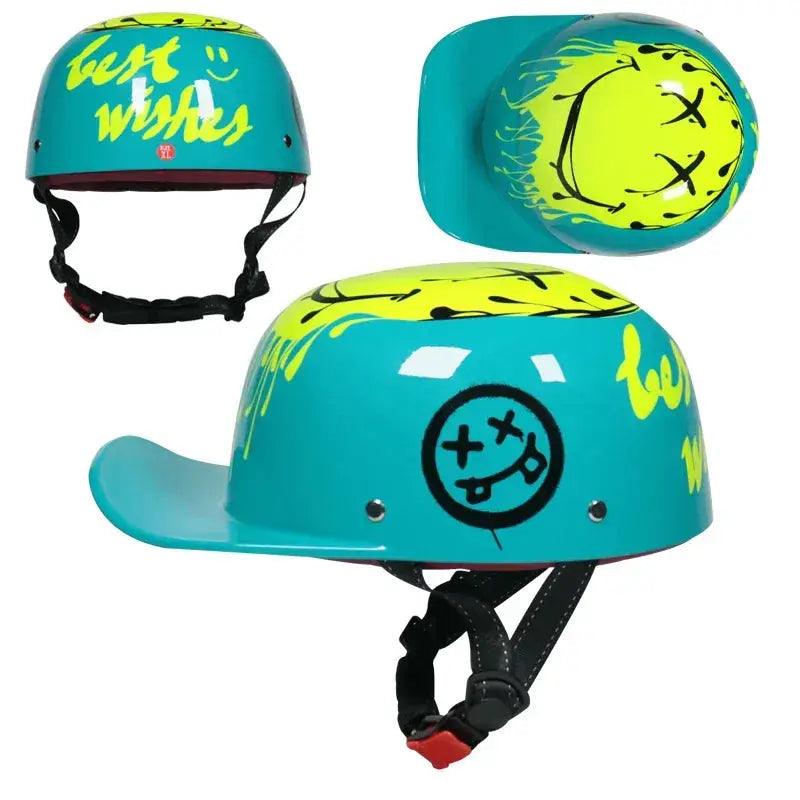  Vintage Motorcycle Half Helmet DOT Approved Unisex -  ToylandEU™