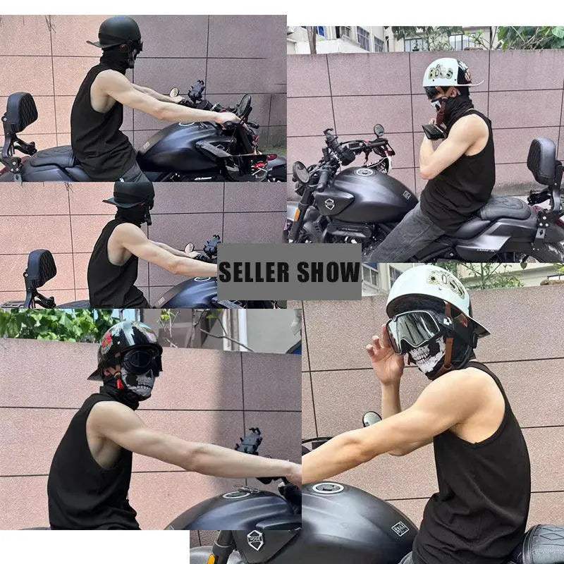 Vintage Open Face Motorcycle Helmet For Adults Summer - ToylandEU
