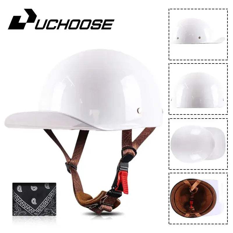 Vintage Open Face Motorcycle Helmet For Adults Summer - ToylandEU
