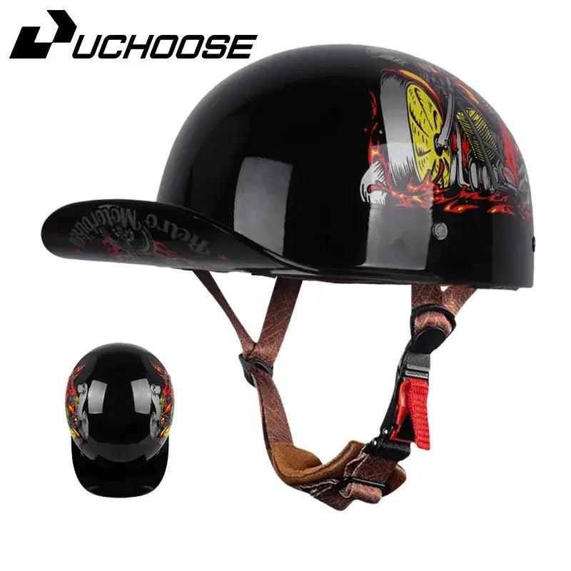  Vintage Open Face Motorcycle Helmet for Adults Summer -  ToylandEU™