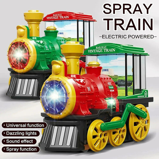  Vintage Steam Train Toy With Smoke Lights And Sound -  ToylandEU™