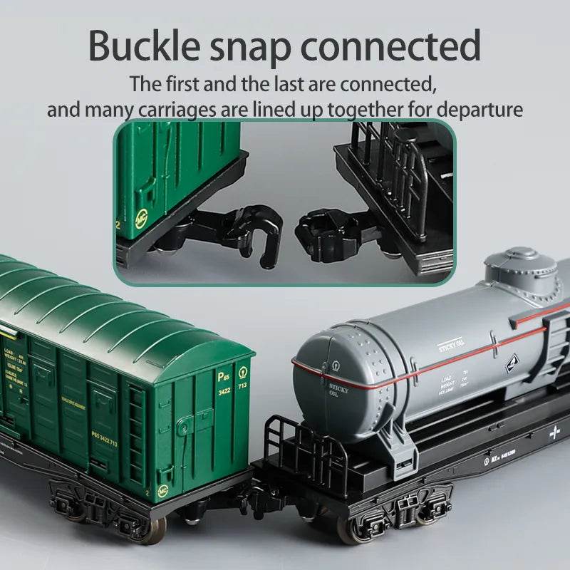 Vintage-Style Electric Toy Train Set with Multifarious Railcar Designs - ToylandEU