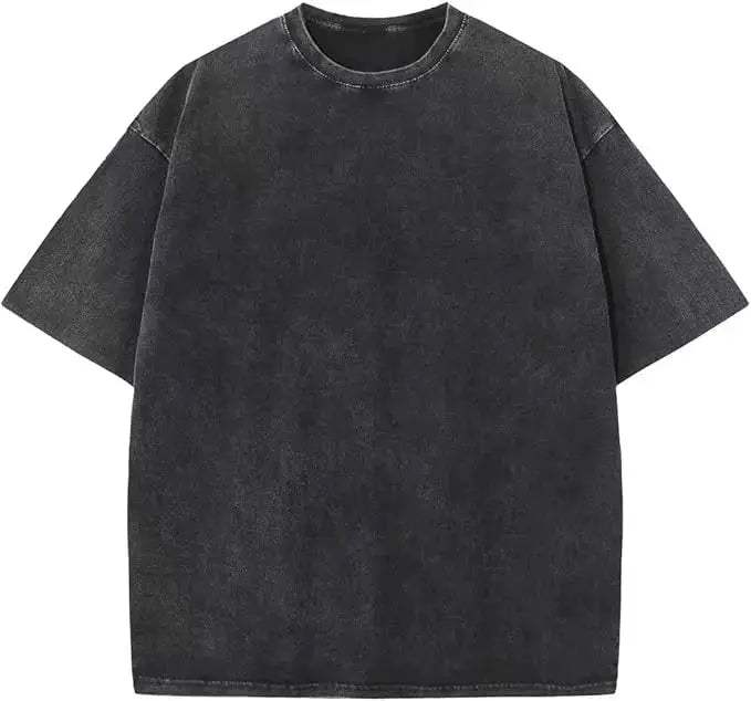 Vintage Washed Cotton T Shirt Crew Neck Ultra Soft Tee - ToylandEU