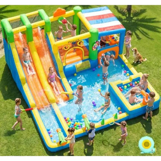  Vinyl Inflatable Bounce House Water Slide Durable Backyard -  ToylandEU™