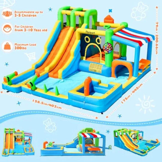  Vinyl Inflatable Bounce House Water Slide Durable Backyard -  ToylandEU™
