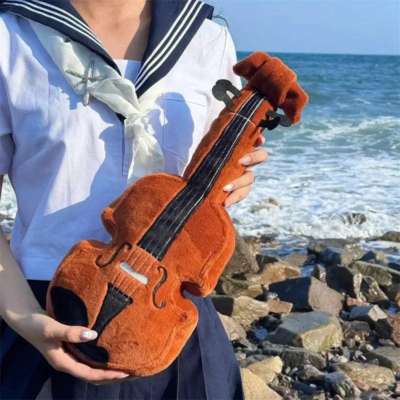  Kawaii Violin Plushie Pillow Soft Musical Decor Gift -  ToylandEU™