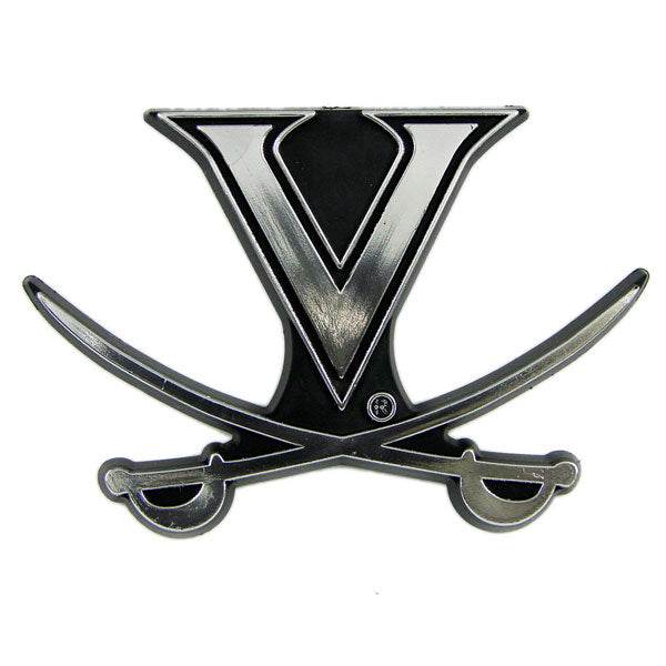 Virginia Cavaliers Auto Emblem Silver Chrome Finish 3M Tape - ToylandEU