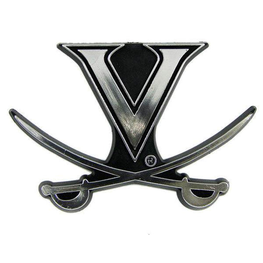 Virginia Cavaliers Auto Emblem Silver Chrome Finish 3M Tape - ToylandEU