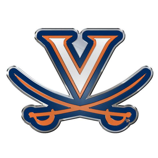 Virginia Cavaliers Auto Embossed Emblem In Team Colors - ToylandEU