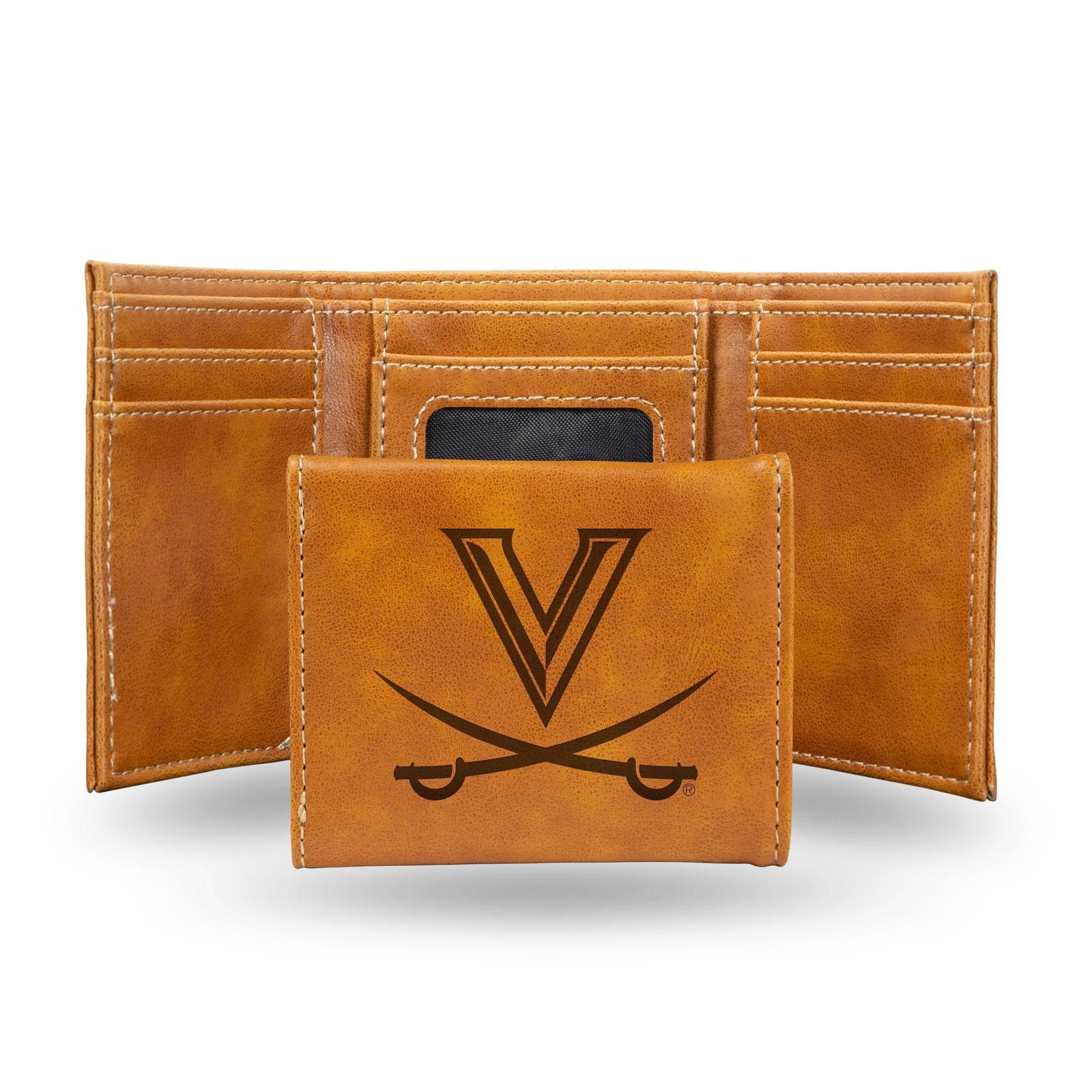 Virginia Cavaliers Leather Trifold Wallet Laser Engraved - ToylandEU