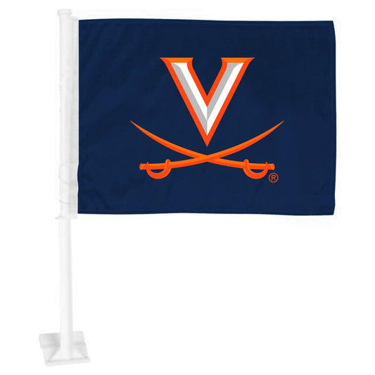 Virginia Cavaliers Nylon Car Flag With Primary Logo - ToylandEU