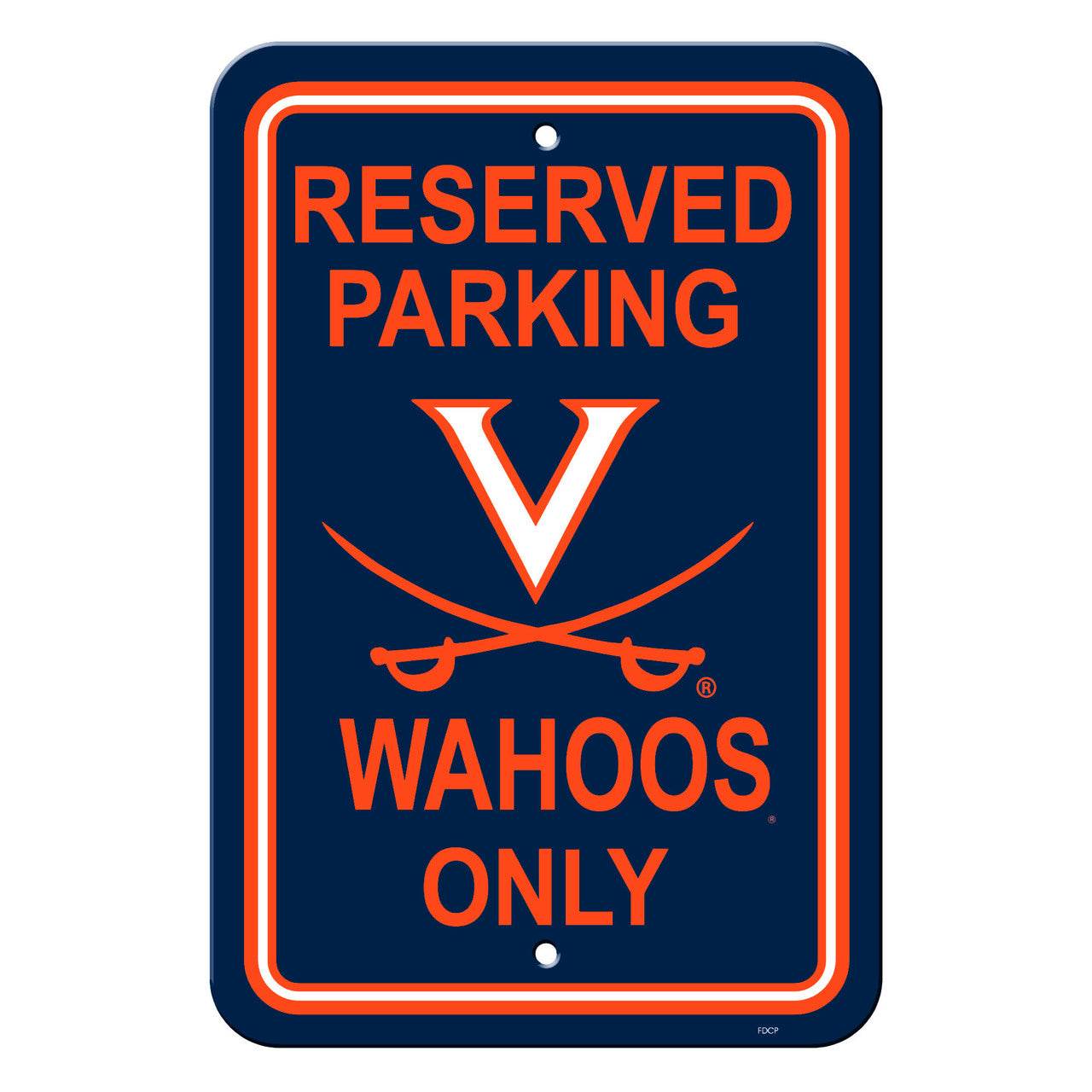 Virginia Cavaliers Reserved Parking Sign 12x18 Fremont Die - ToylandEU