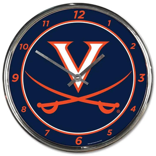  Virginia Cavaliers Round Chrome Wall Clock Metal Hands -  ToylandEU™