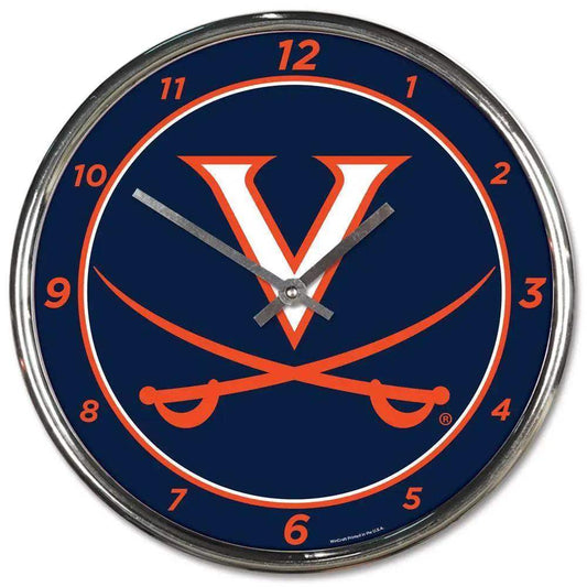  Virginia Cavaliers Round Chrome Wall Clock Metal Hands -  ToylandEU™