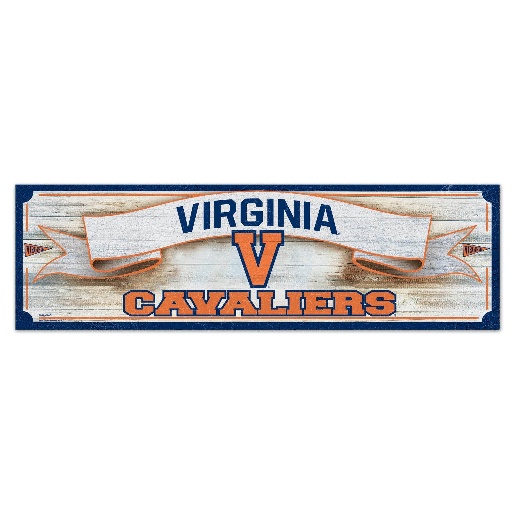 Virginia Cavaliers Wood Sign 9x30 Outdoor Decor Rustic - ToylandEU