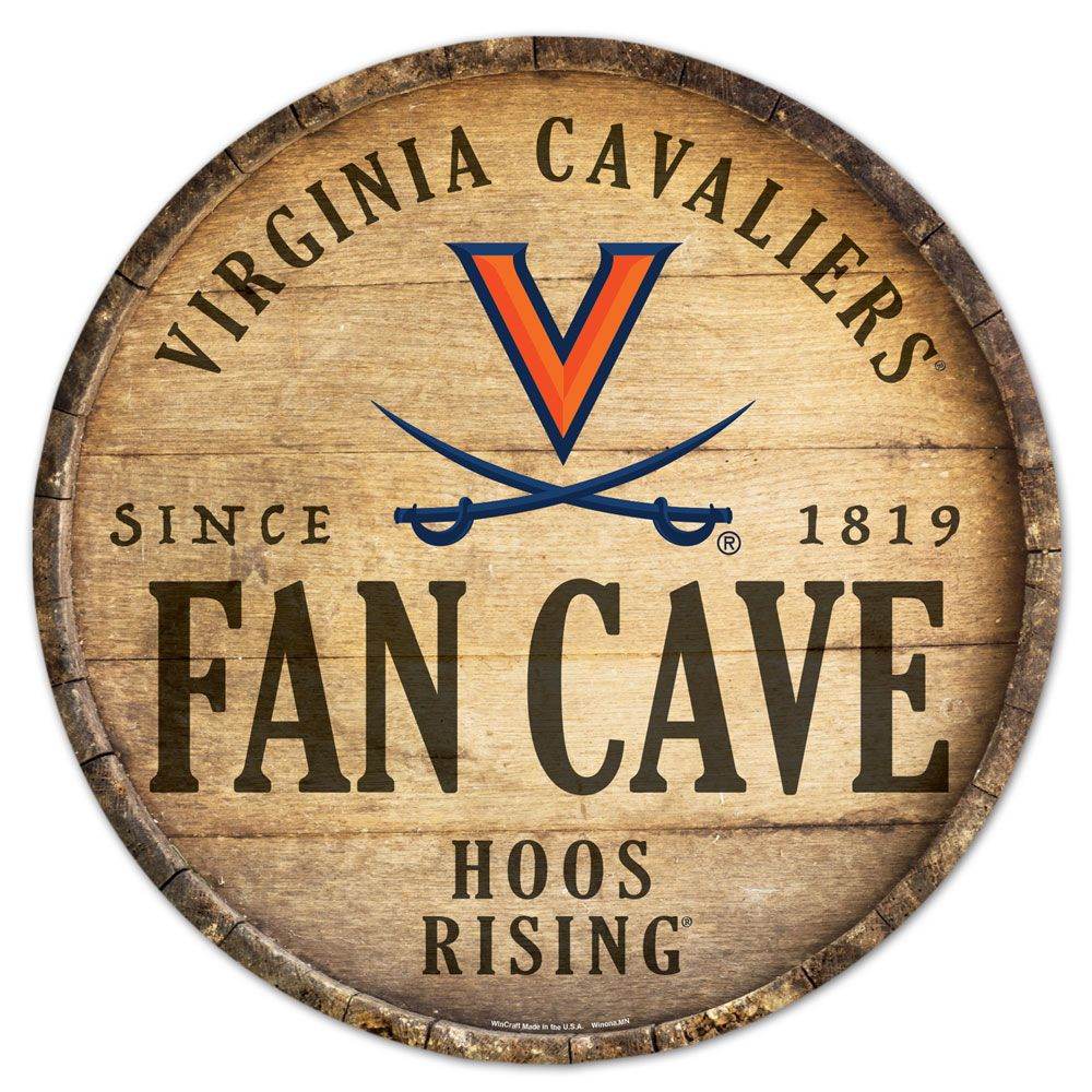 Virginia Cavaliers Wood Sign Round Barrel Top 14 Inch - ToylandEU