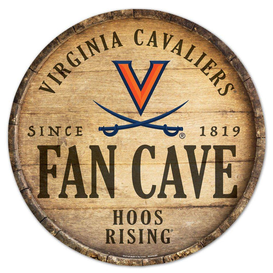 Virginia Cavaliers Wood Sign Round Barrel Top 14 Inch - ToylandEU