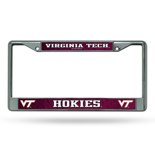 Virginia Tech Hokies Chrome License Plate Frame With Logo - ToylandEU
