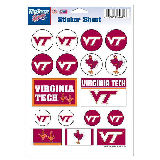 Virginia Tech Hokies Decal Sheet Vinyl 5x7 by Wincraft - ToylandEU