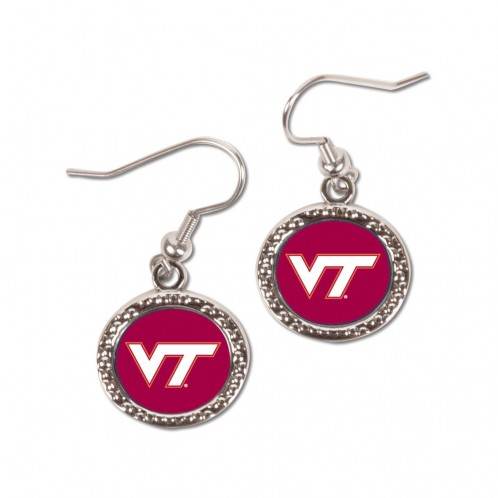 Virginia Tech Hokies Earrings Round Style Special Order - ToylandEU