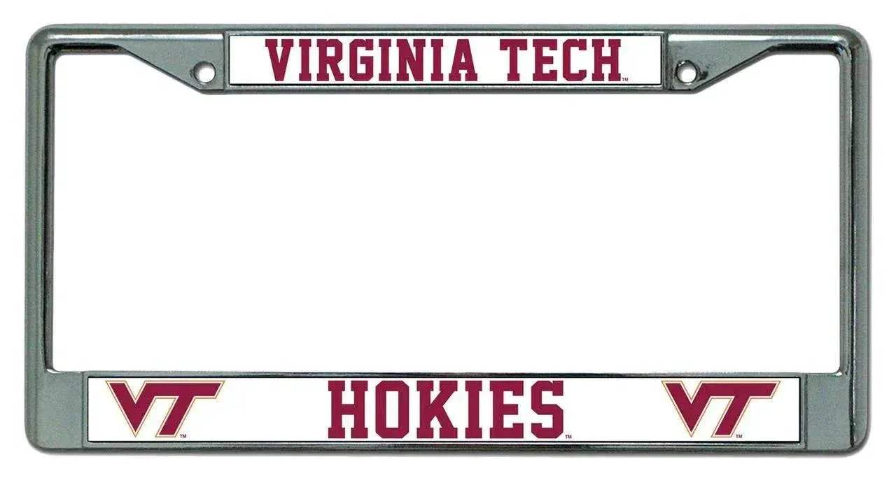 Virginia Tech Hokies License Plate Frame Chrome - ToylandEU