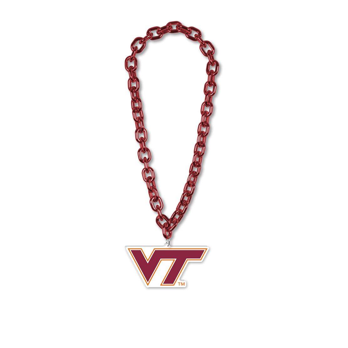 Virginia Tech Hokies Necklace Big Fan Chain For Game Day - ToylandEU
