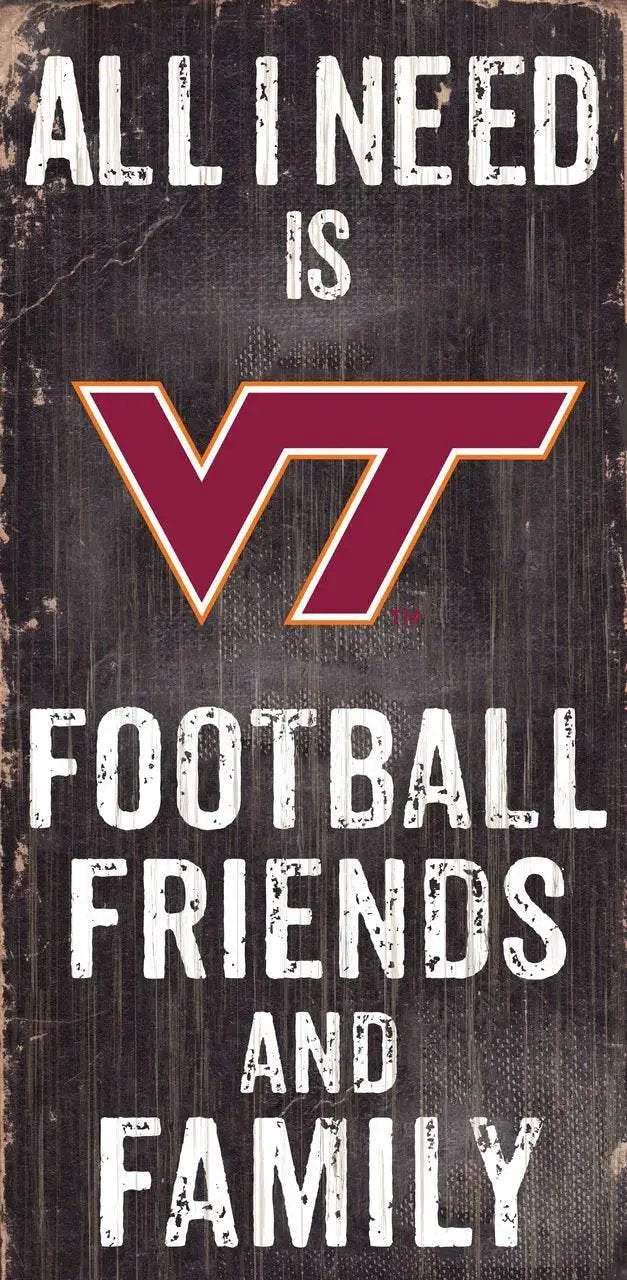  Virginia Tech Hokies Wood Sign 6x12 Football Friends Black -  ToylandEU™