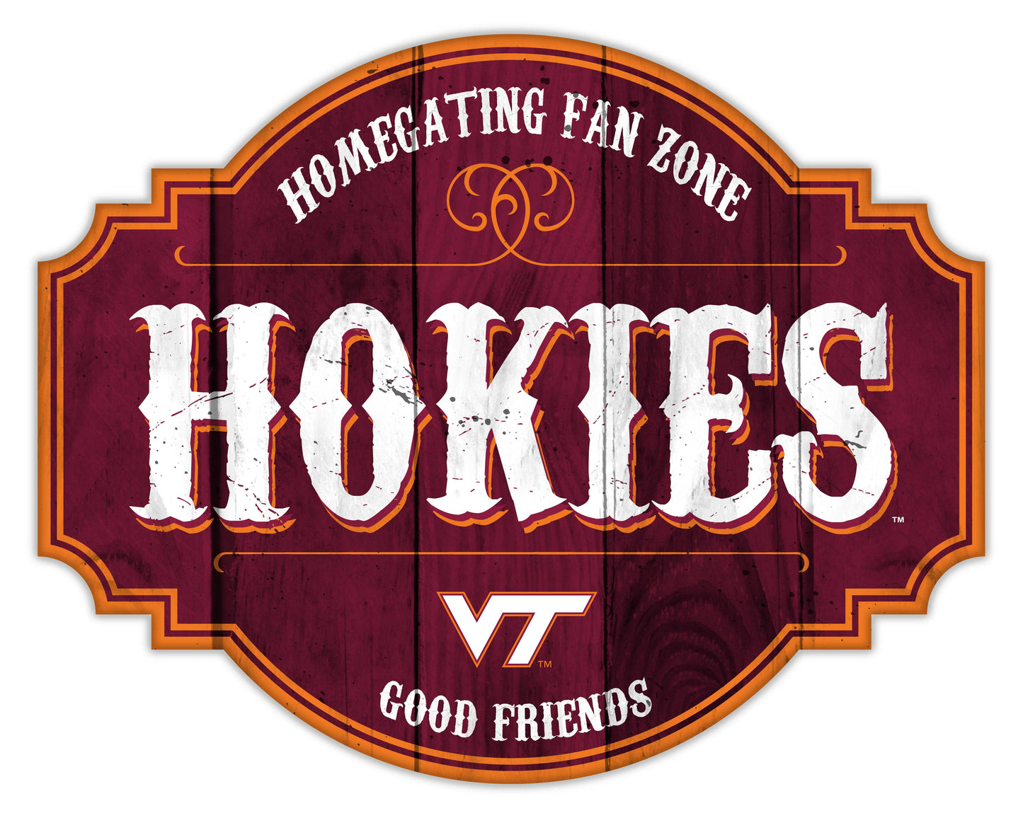 Virginia Tech Hokies Wood Tavern Sign 12 Inch Homegating - ToylandEU