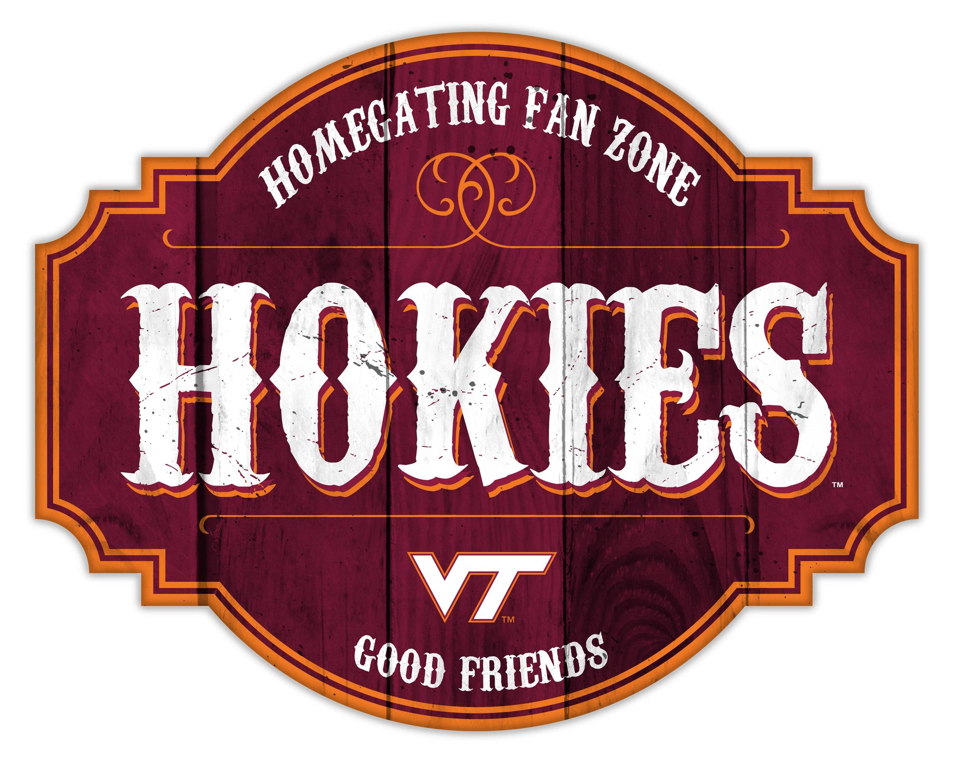 Virginia Tech Hokies Wood Tavern Sign 12 Inch Homegating - ToylandEU