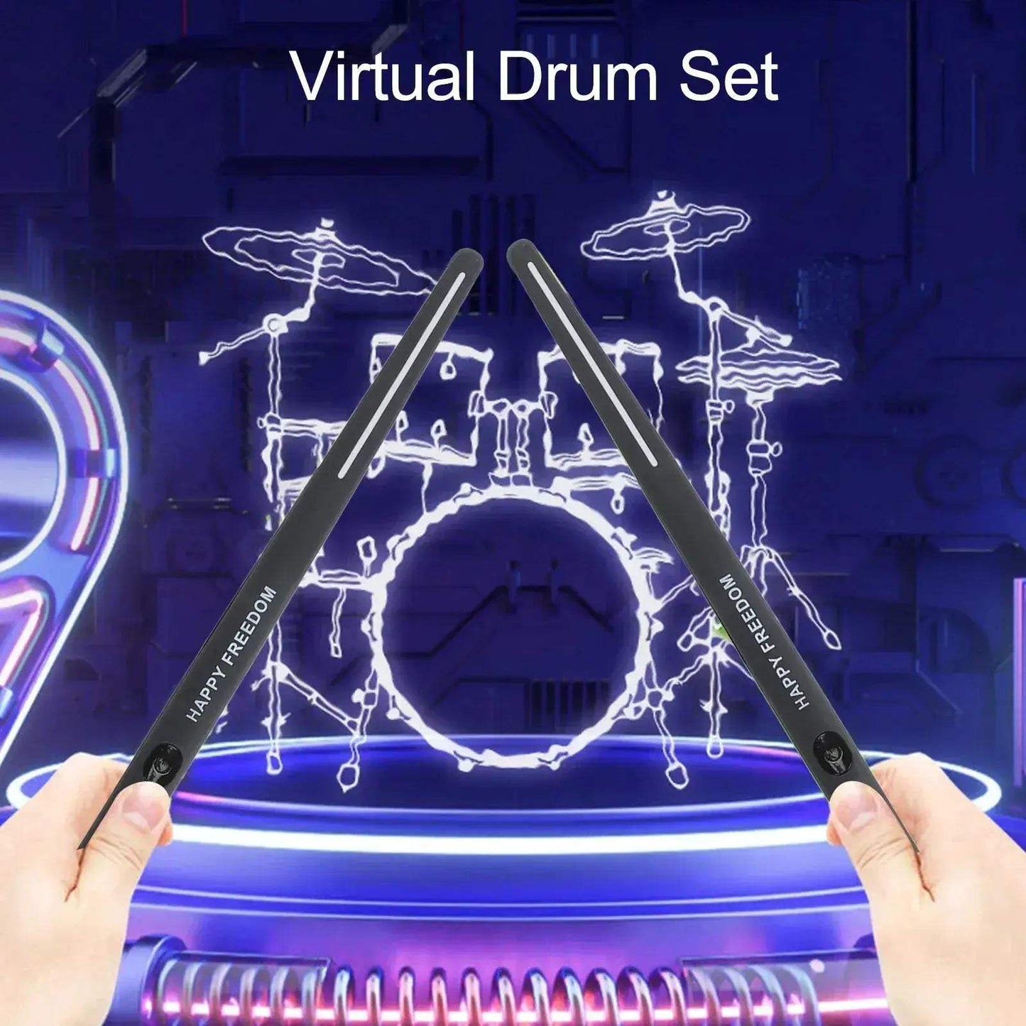 Virtual Drum Kit Motion Sensing Air Drumsticks for Beginners - ToylandEU