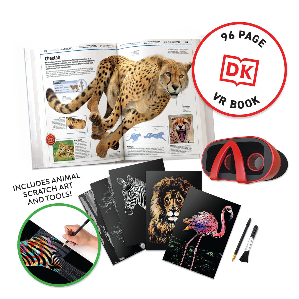 Virtual Reality Animals Kit | With Book & Scratch Art | Toylandeu™