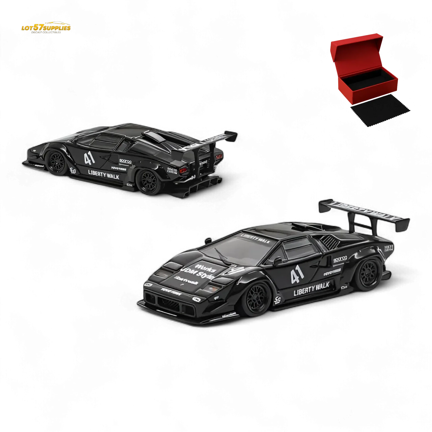 Vision64 Lamborghini Countach Luxury Version Black 1:64 - ToylandEU