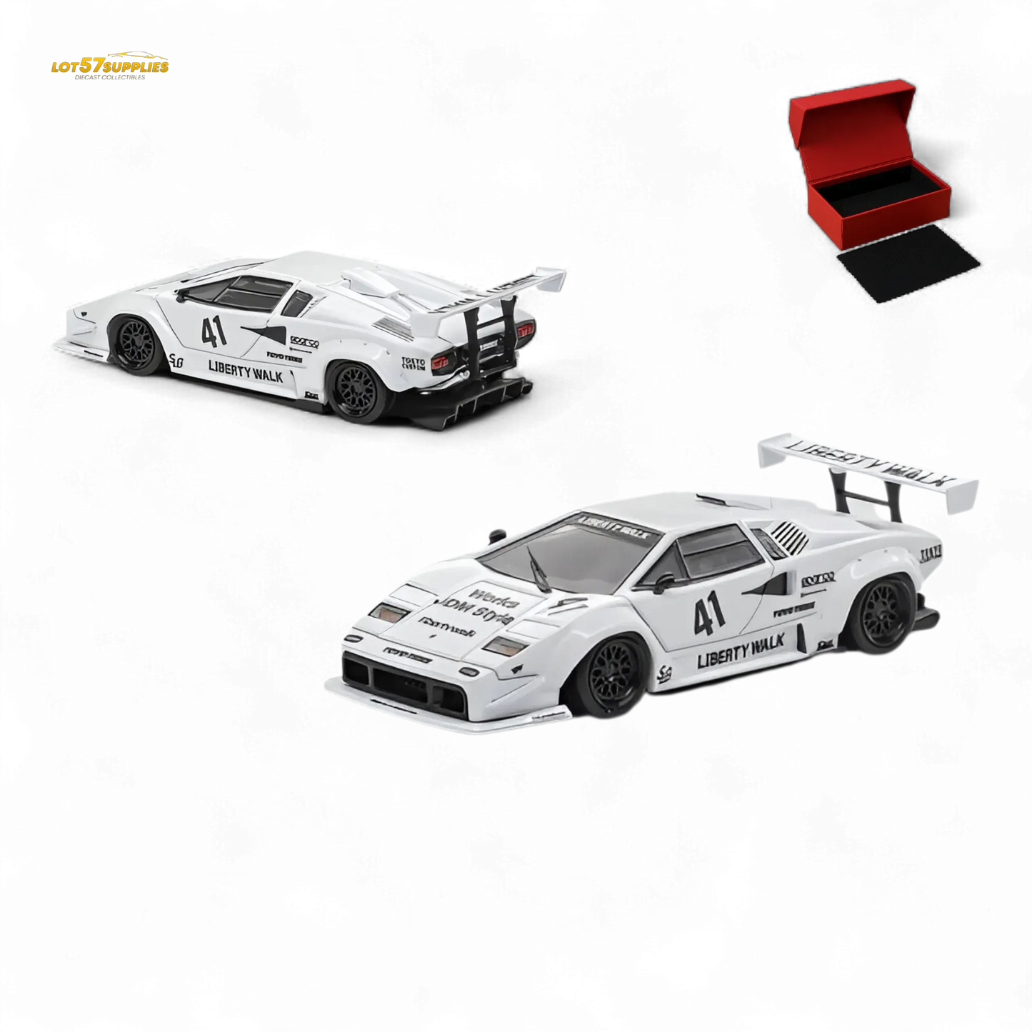 Vision64 Lamborghini Countach Luxury Version White 1:64 - ToylandEU