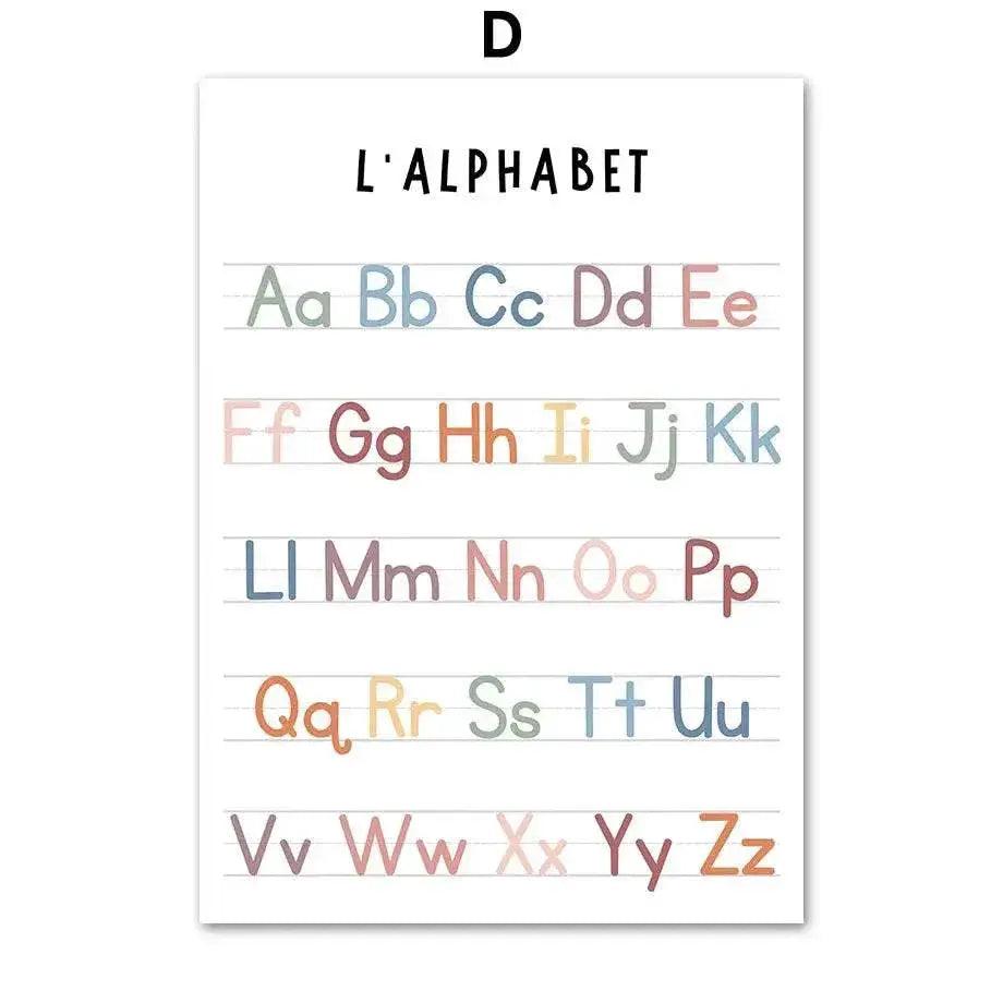  Vivid Alphabet Art Unframed Canvas Print Toyland EU -  ToylandEU™