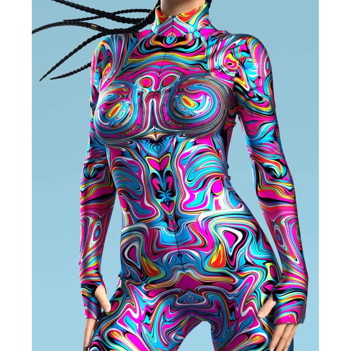 Vivid Catsuit Green Fish Scale For Women And Kids Cosplay - ToylandEU