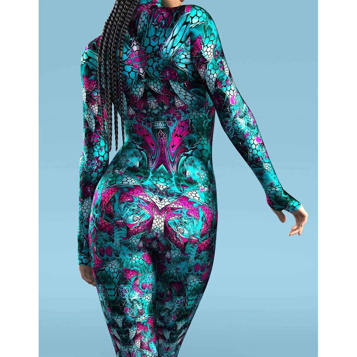 Vivid Catsuit Green Fish Scale For Women And Kids Cosplay - ToylandEU