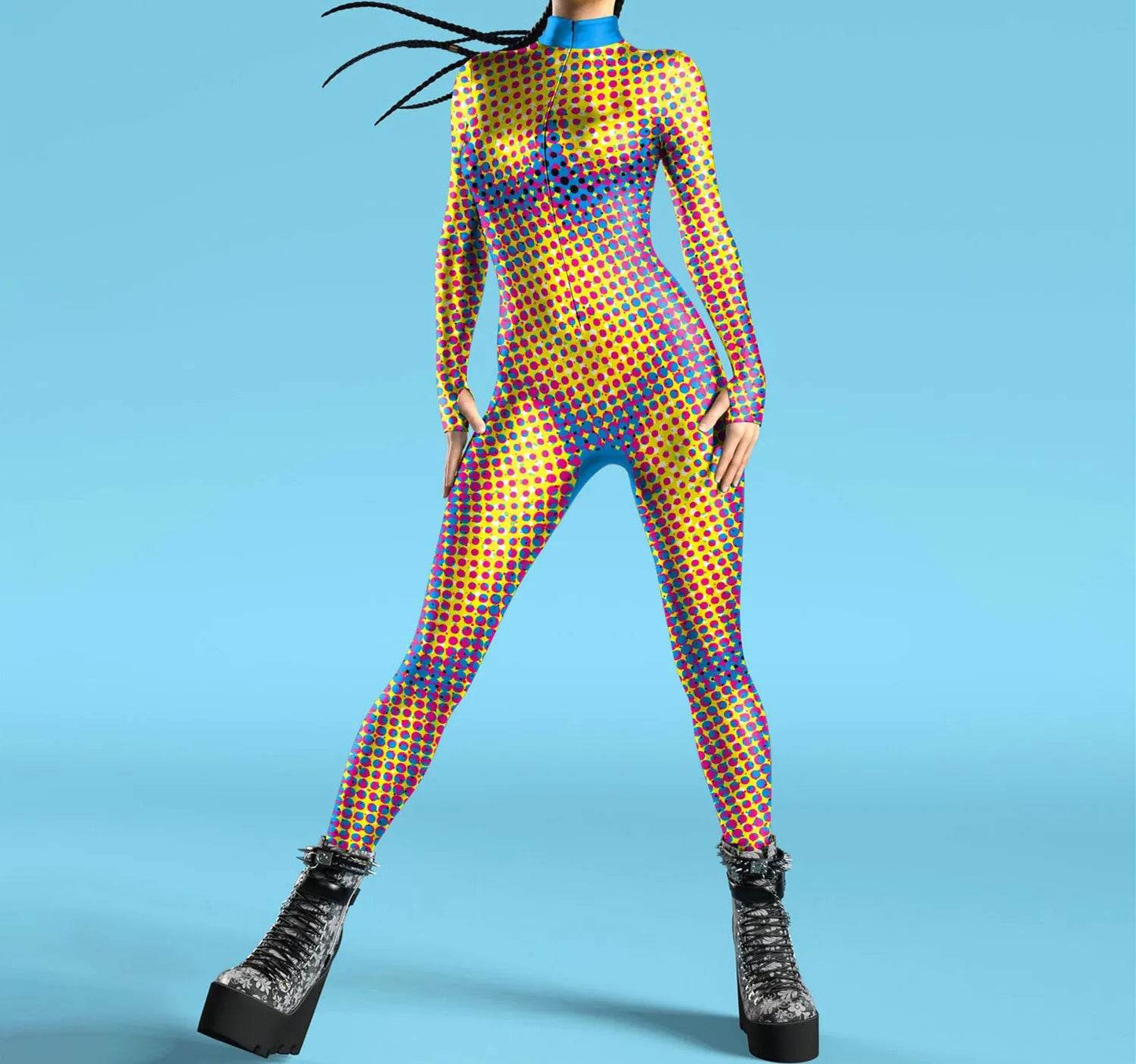 Vivid Catsuit Green Fish Scale For Women And Kids Cosplay - ToylandEU