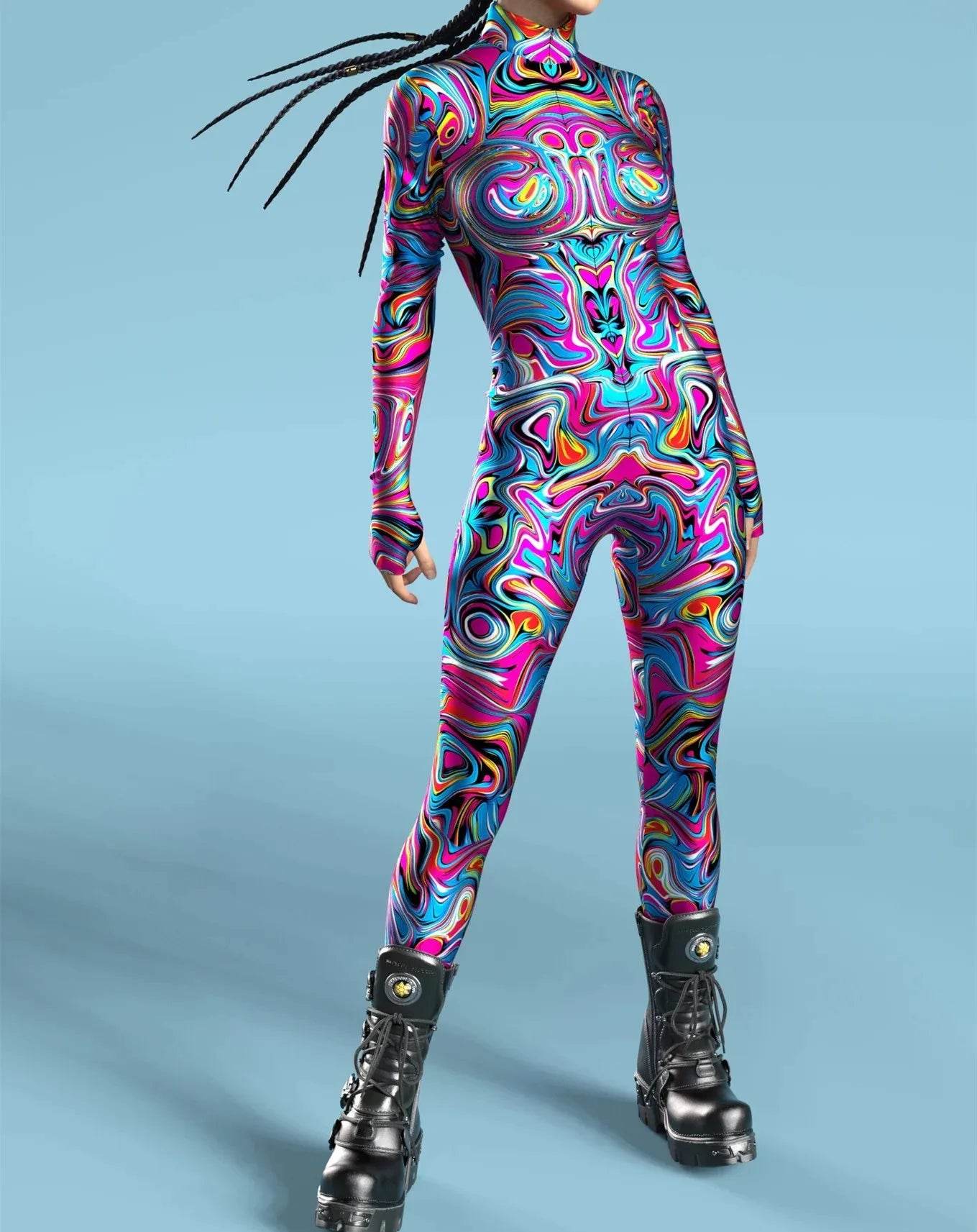 Vivid Catsuit Green Fish Scale For Women And Kids Cosplay - ToylandEU