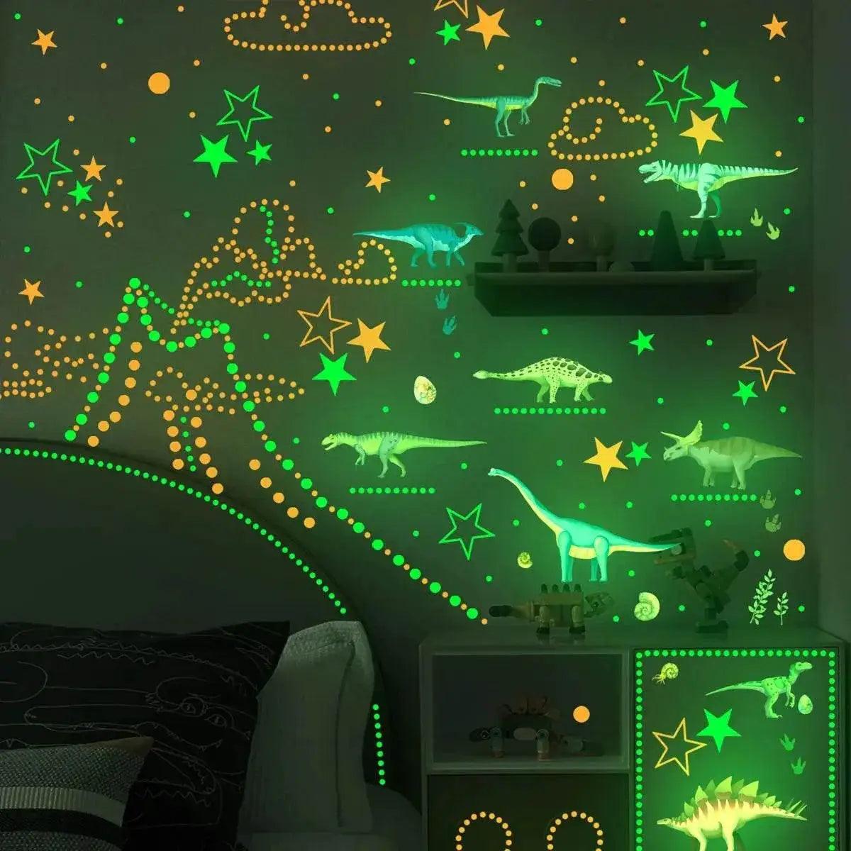  Vivid Glow In The Dark Dinosaur Wall Sticker Toyland EU -  ToylandEU™